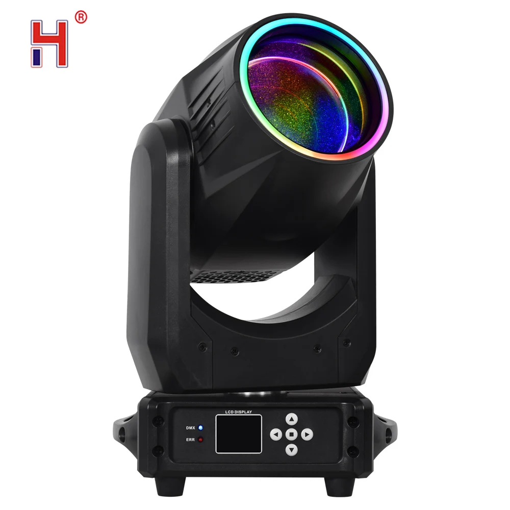 

HongYi LED With Ring Moving Head Light 200W Beam Spot 18 Face Prism Rainbow Effect Dmx Control Stage Light Effect Light Disco Dj