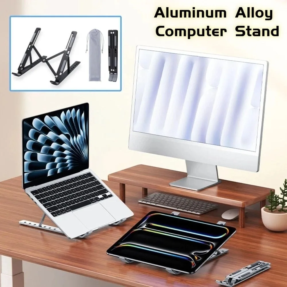

Aluminum Alloy Laptop Holder Stand Foldable Lifting Laptop Cooling Bracket Lifting Cooling Holder Non-slip Notebook Support Base