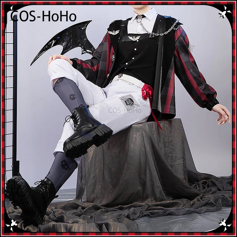 COS-HoHo Vtuber Nijisanji Kuzuha The 6th Anniversary Game Suit Gorgeous Handsome Unifrom Cosplay Costume Halloween Party Outfit