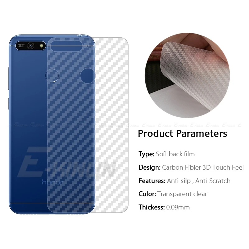 Carbon Fiber Back Film For HuaWei Honor X8a X8b X6a X7a X9a X9b X6s X6 X9 X8 X7 9X 9A 9C 8X 8S 7C 7A 10 Lite Screen Protector