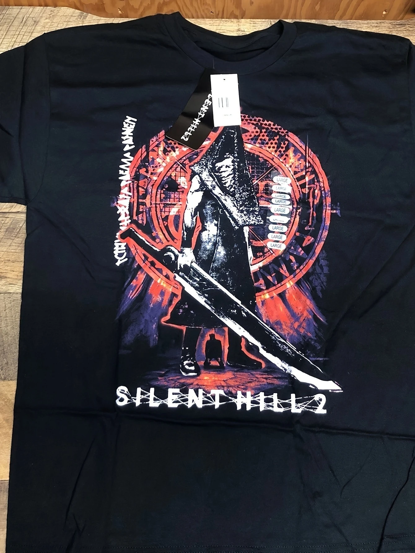 Ilent Hill 2 Official Konami Pyramid Head Unisex Men's T-shirts for Unisex All-Season Black Casual Crew Neck T Shirt