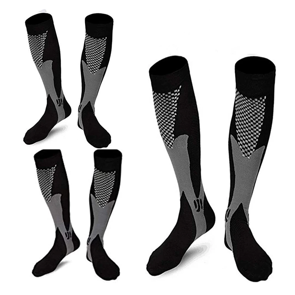 Brothock 3 Pairs Medical Sport Compression Socks Men 20-30 mmhg Run Nurse Flight Socks for Edema Diabetic Varicose Veins