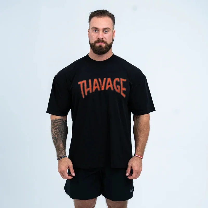 Summer Gym Cotton Men's T-Shirt Thavage Muscular Men Gym T Shirt CBUM Fitness Joggers Pure Cotton Shirt Women Tshirt