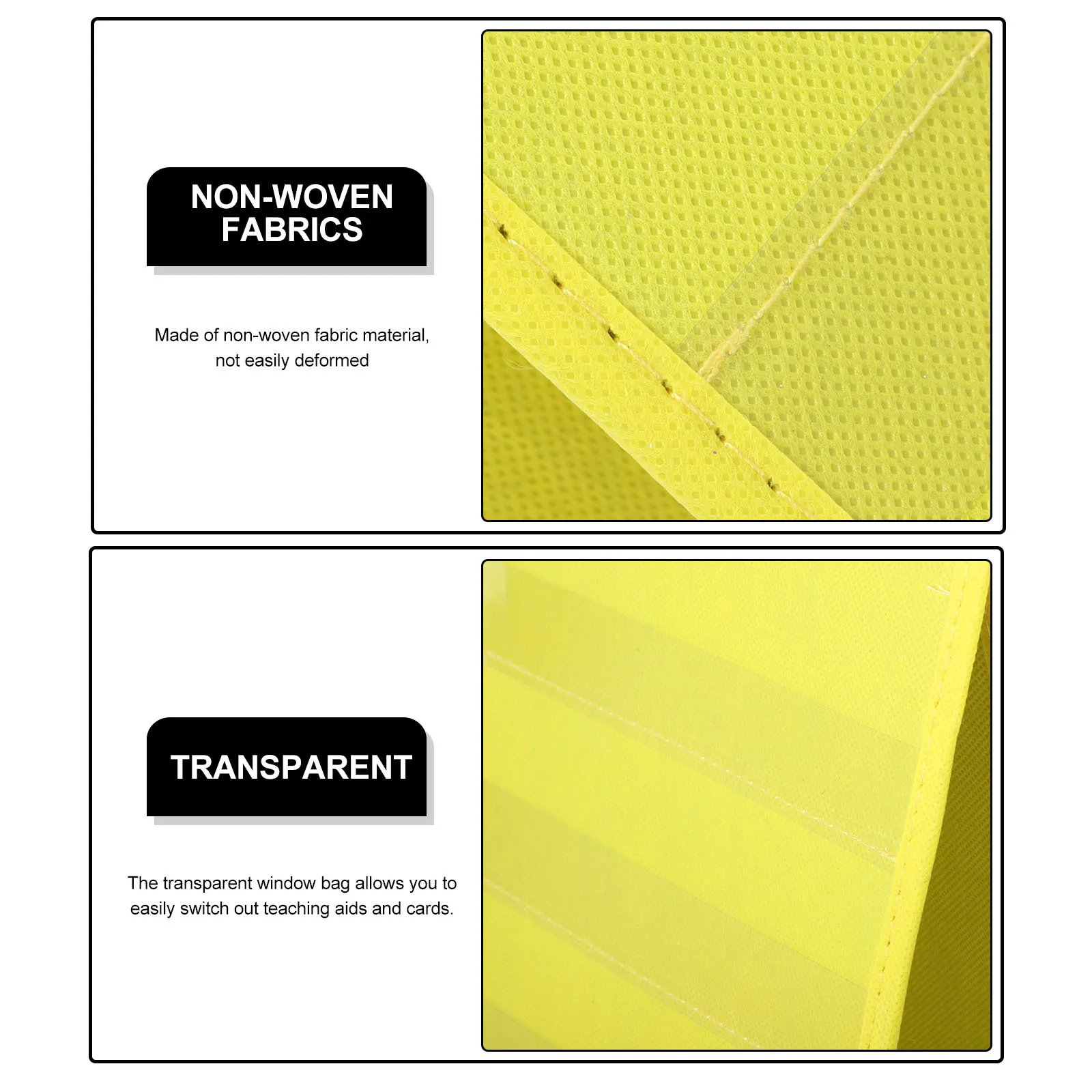 

Desktop Card Holder Foldable Teaching Aid Transparent Display Bag For Classroom Home Office Educational Pocket Chart