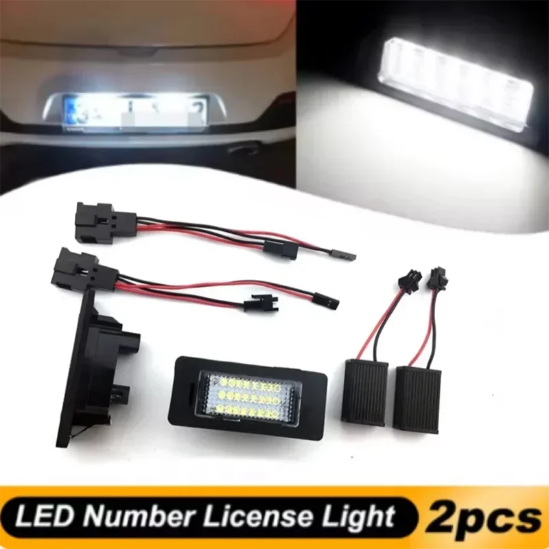 

12V LED Car License Number Plate Light Lamp No Error For Volkswagen Sharan 7N 2011-2024 Golf Plus MK6 jetta 2010+ Car Goods