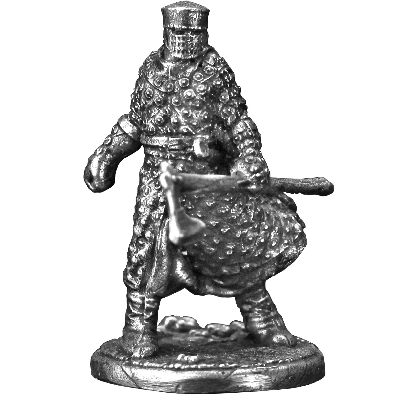 Metalowa średniowieczna kraina Święta Rycerze strażników Model żołnierza Figurki do gry planszowej Ozdoba Akcesoria Mini zabawka