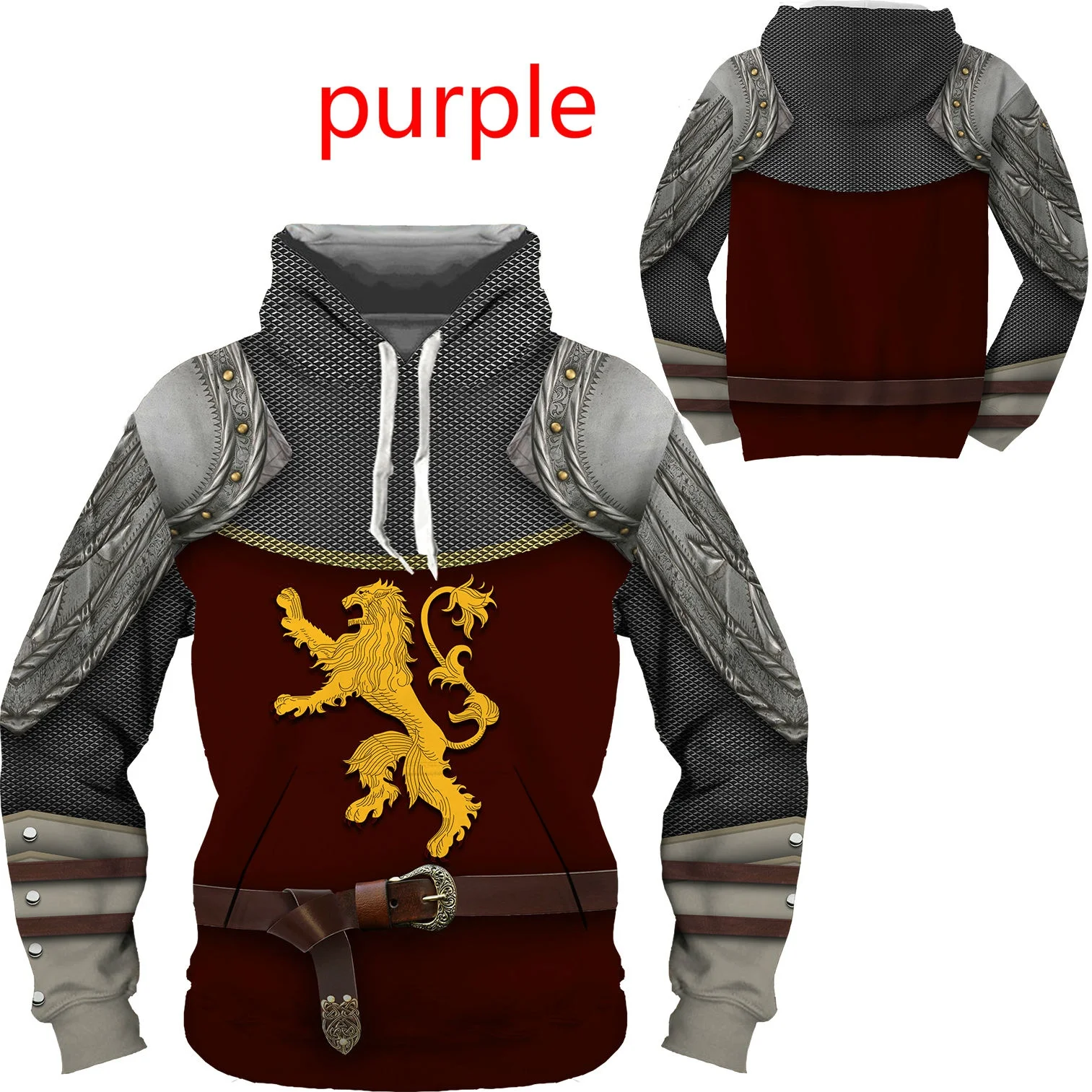 2022 Fashion Cosplay Hoodies Medieval Knight 3D Armor All Over Printed Mens Sweatshirt Unisex Pullover Casual Jacket