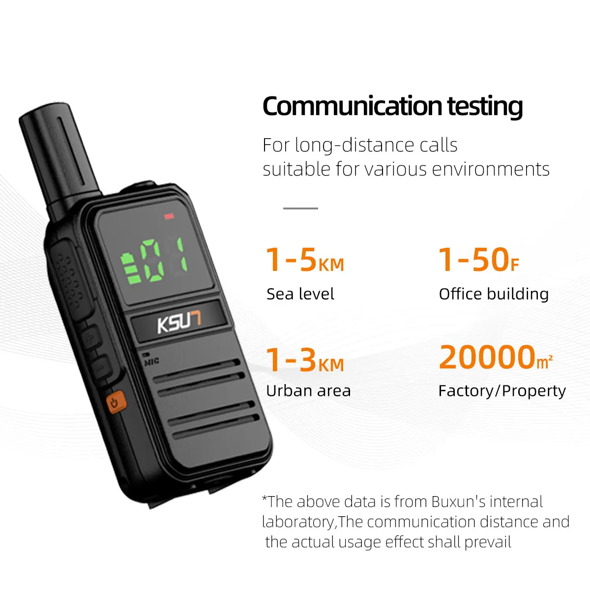 

KSUN M3plus 2 Pack Talkie-walkie VOX Flashlight UHF 400-480MHz FRS PMR446 Two Way Radio Long Range Communication Walkie Talkie