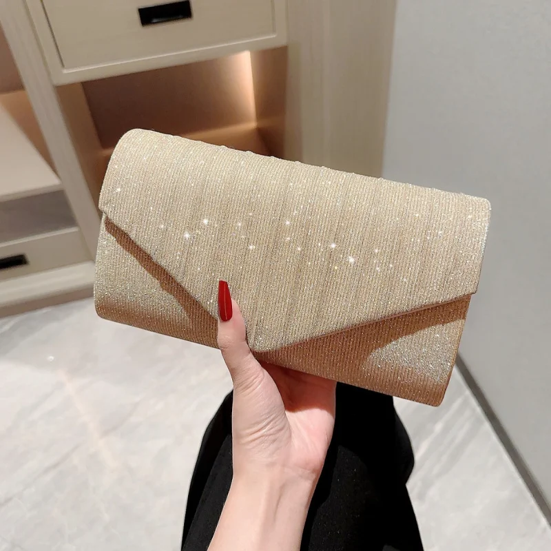 

Elegant Socialite Dinner Bag Shiny Clutch Matching Evening Dress Clutch Bag Messenger BagKTVPrincess Bag Chain