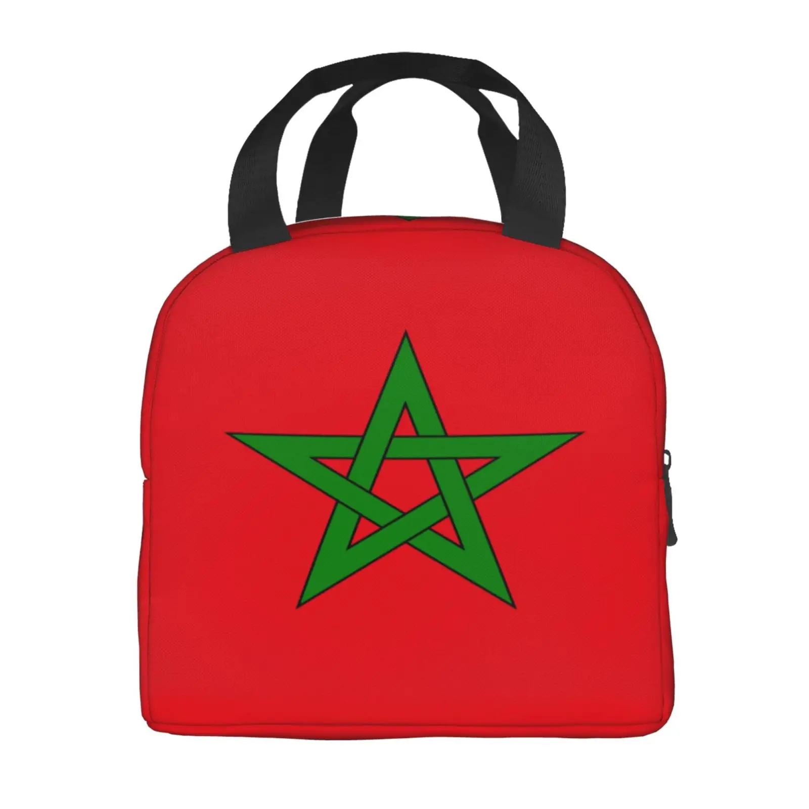 Moroccan Flag Pattern Insulated Lunch Bag for School Waterproof Cooler Thermal Lunch Box Women Children Food Container Tote Bags