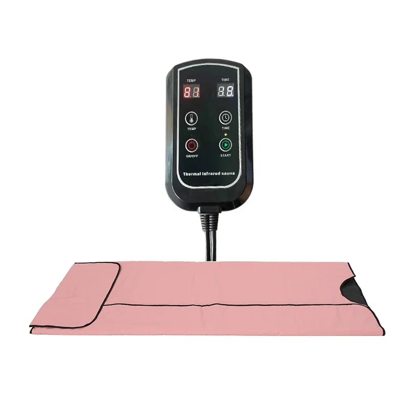 Factory Direct Sale Black Far Infrared Low Emf Rf Sauna Slimming Blanket with Handheld Controller