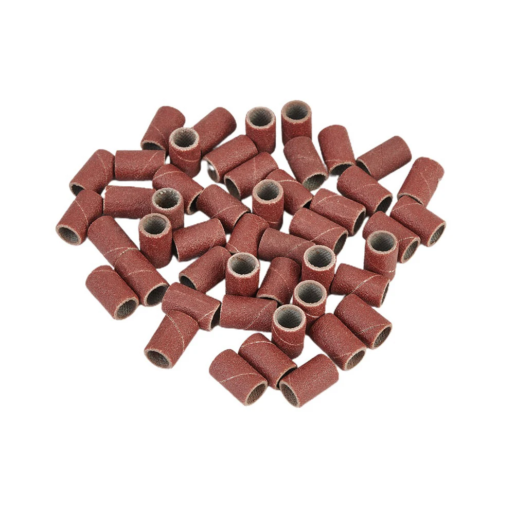 Brand New High-quality Accessories Sanding Drum Rotary Tool Abrasive 12.5mm Height 50 Pcs 80#/120#/180# Grinding Head