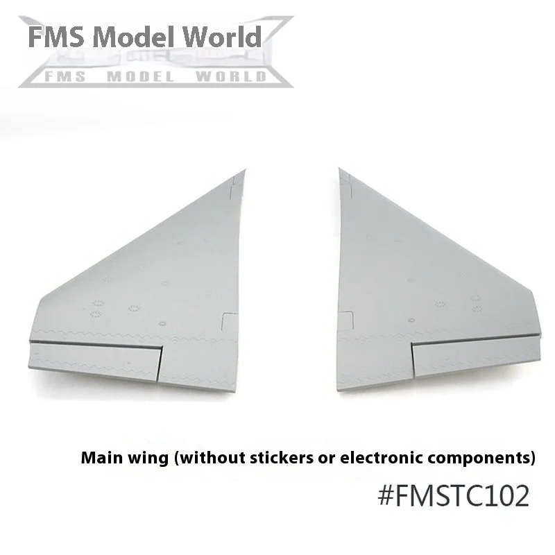 Fms 64mm Rafale accessoires d'avion modèle pièces d'avion Fuselage moteur d'aile principale autocollant électrique réglable couvercle de nez
