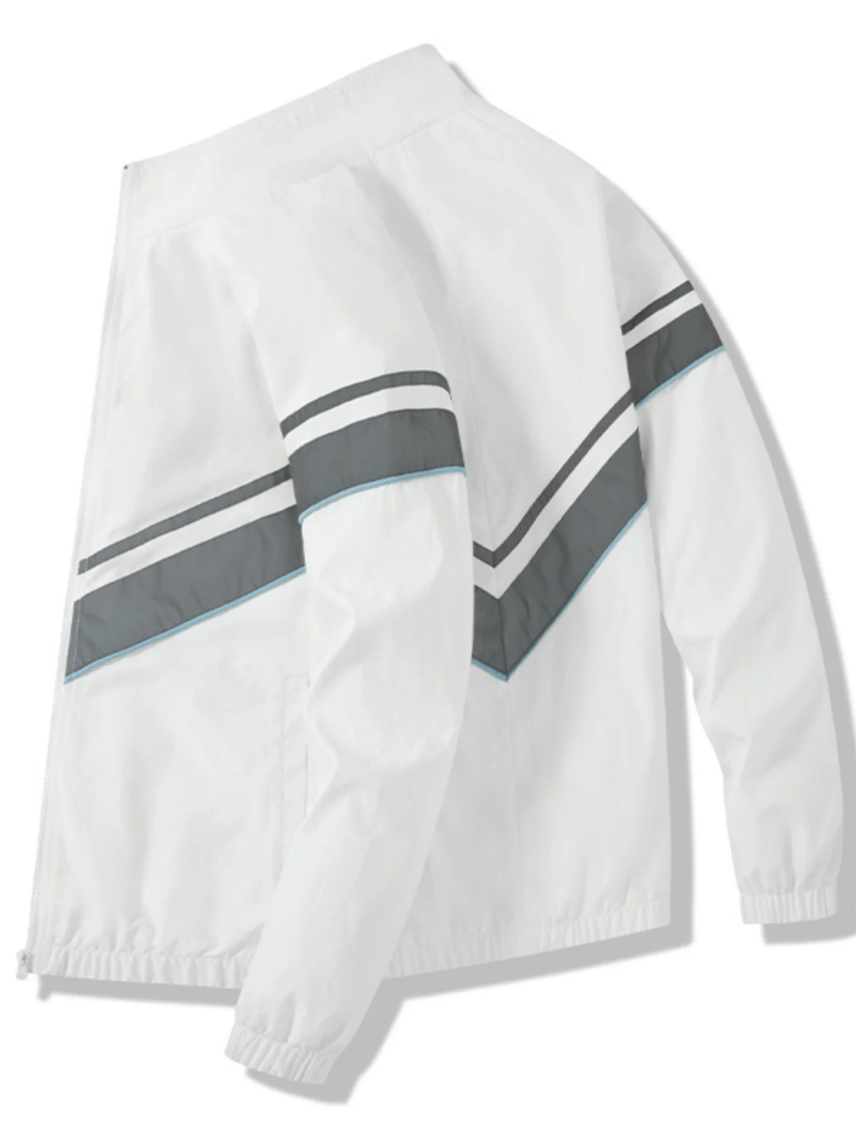 

Loose Men's Jaet Casual Korean Sle Windbreaker Spring Autumn Polyester Fabric Long Sve Zipper Closure Straight Hemline
