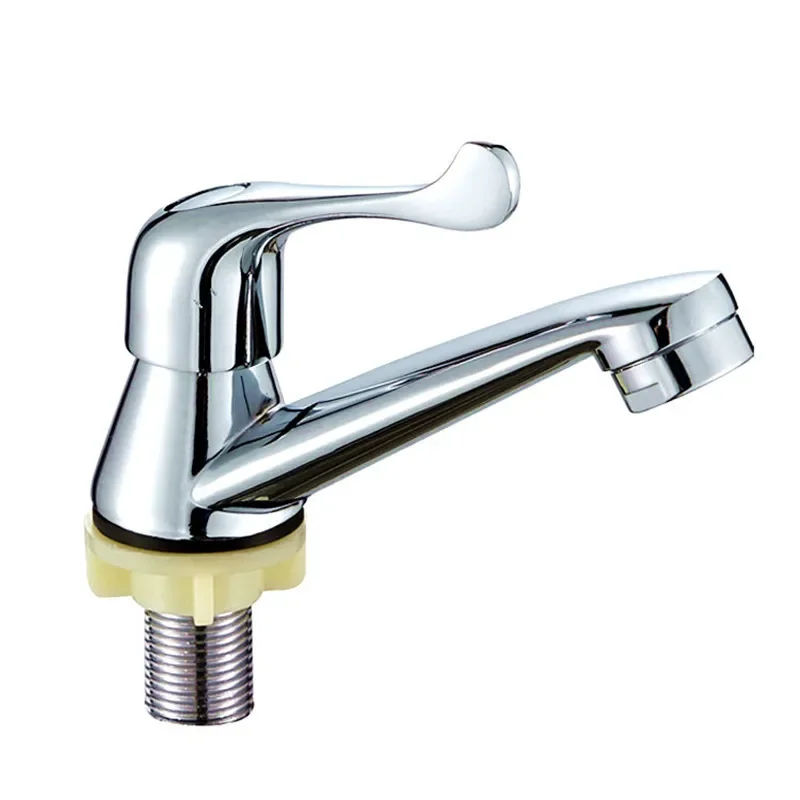 

Single Cold Water Bathroom Basin Tap – Quick Opening Sink Faucet Mixer for Home Kitchen & Bathroom, Durable Accessory