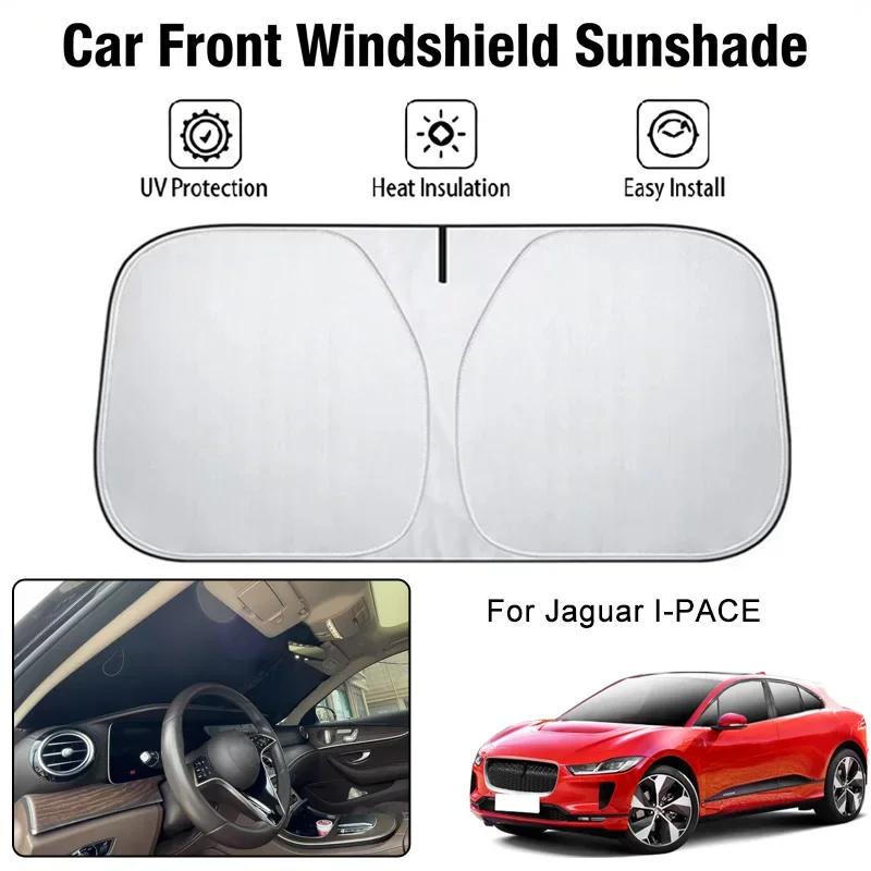 

Foldable Car Windshield Sun Shade UV Block Heat Insulation For Jaguar I-PACE Interior Protection Accessories