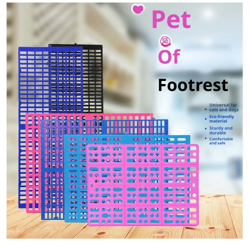 Heavy Duty Pet Cage Grid Mat, Chew-Proof Breathable Cooling Floor Pad for Dog Cat Rabbit Crate, Non-Slip Kennel Liner