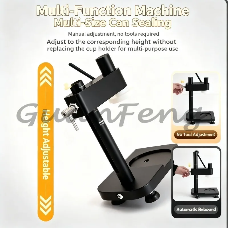 Portable Manual Bottle Capping & Can Sealer, Hand Operated Closing Tool for Home Brewing Beer Craft Beverage Canning