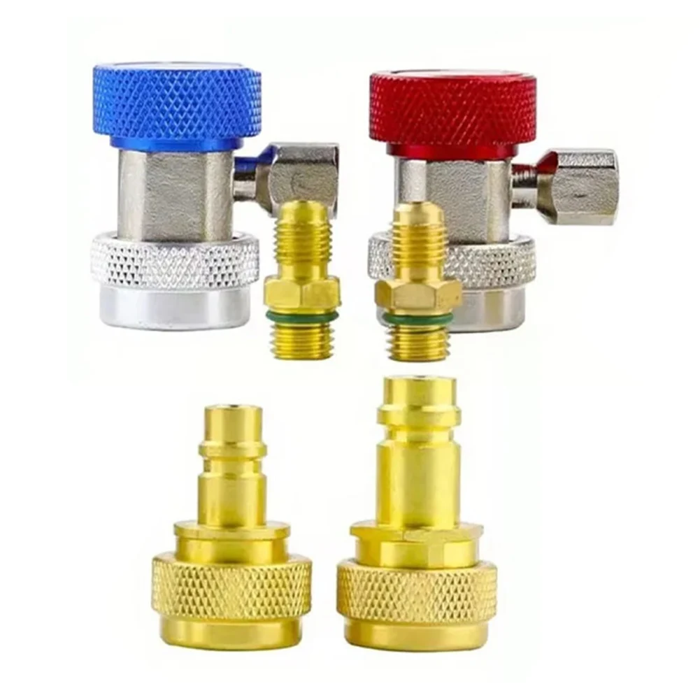 

Adjustable R134a And R1234yf High And Low Pressure Quick Couplings For Automotive Air Conditioning Fluorine Addition Tools