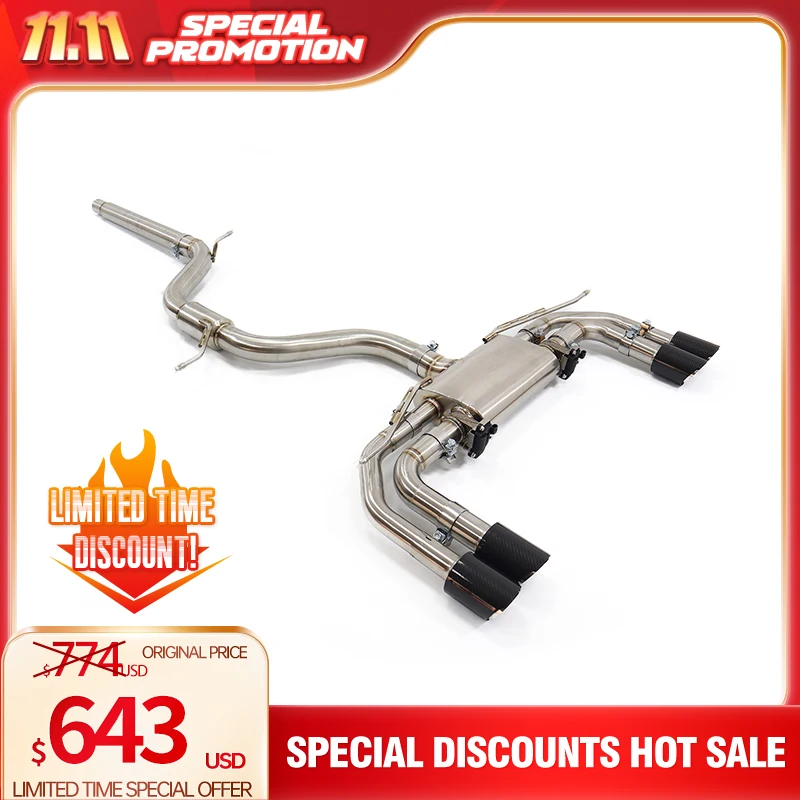 HMD 11.11 Special Offer catback For VW golf MK7 2.0T stainless steel exhaust valve performance exhaust catback