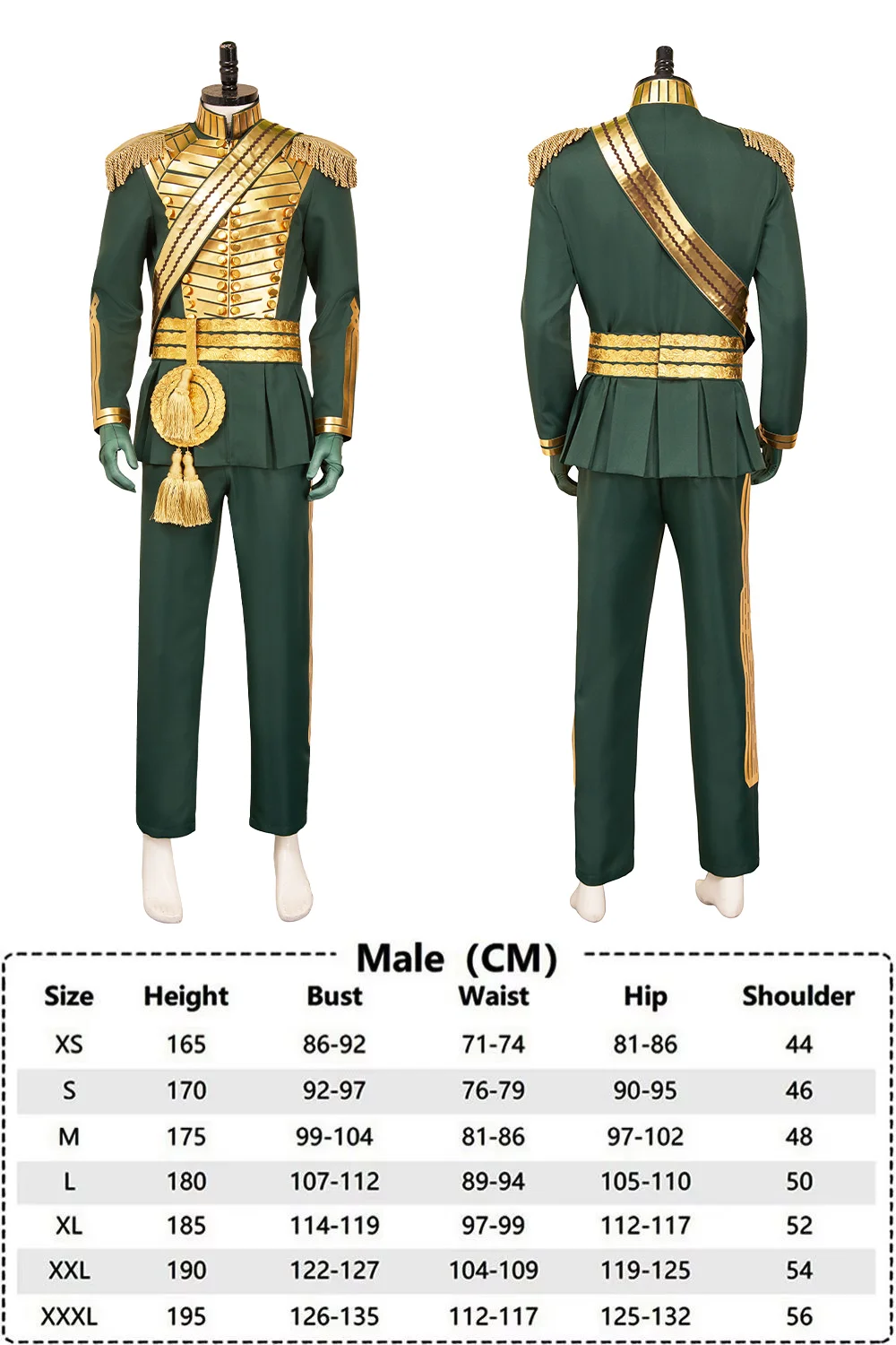 Wicked Movie Rollenspel Fiyero Cosplay Kostuum Groene Outfit Jas Broek Kwastje Accessoire Volwassen Mannelijke Halloween Carnaval Party