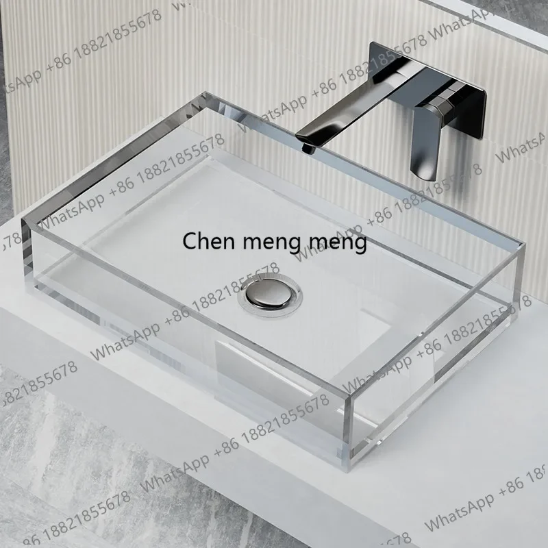 New arrive Transparent Resin Basin On Bathroom Countertop, Home Bathroom Art Color Crystal Designer, Personalized Washbasin