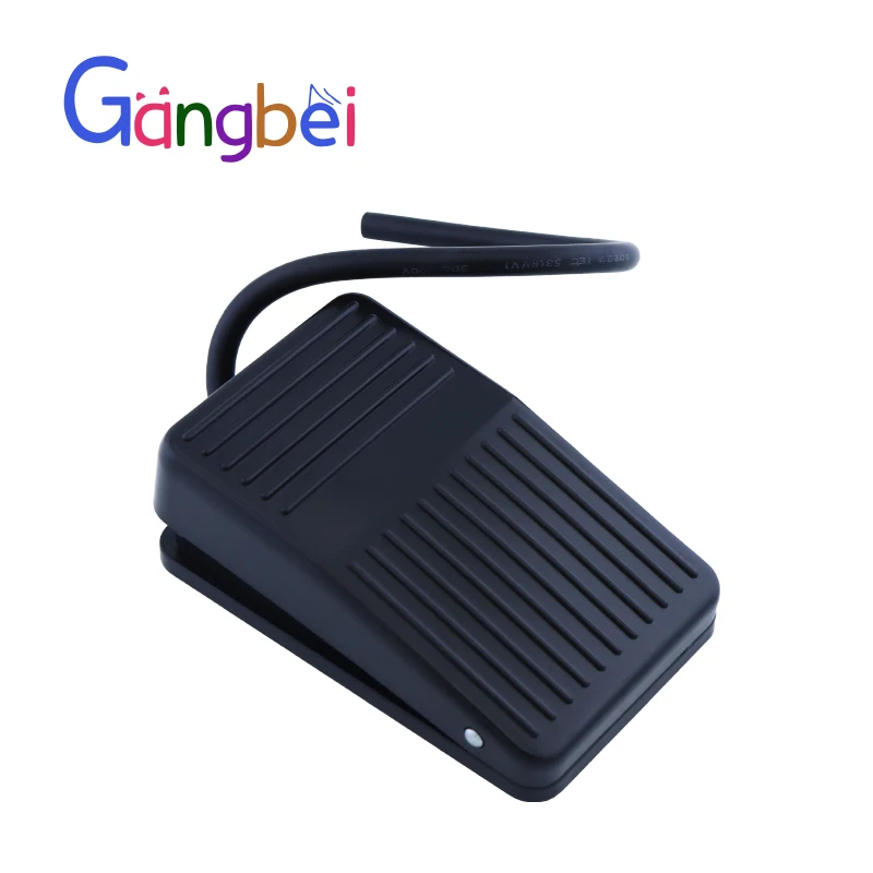 1NO 1NC Black Nonslip Plastic Treadle Foot Pedal Switch AC 220V 10A Gangbei