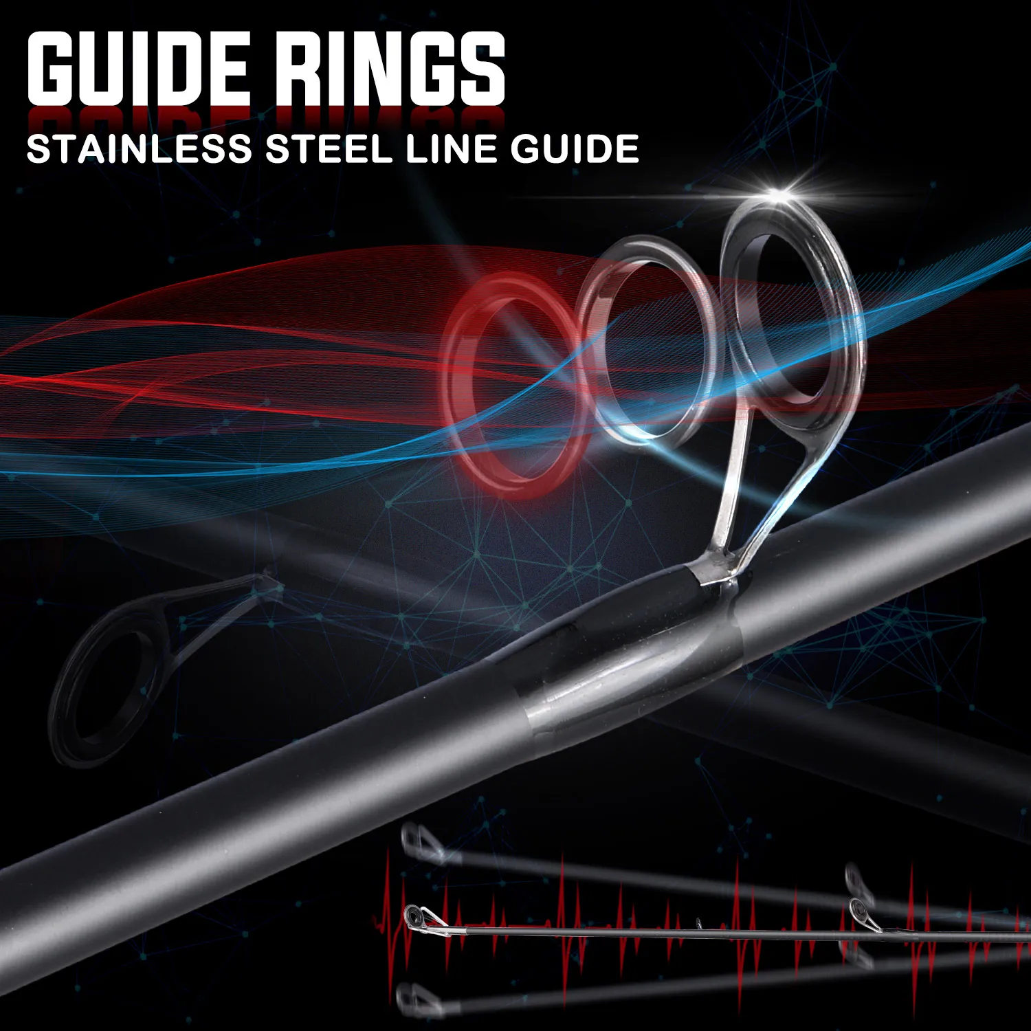 Sougayilang الصيد رود ألياف الكربون 1.98 متر الكارب قضبان لصيد الأسماك خفيفة للغاية قضيب مسبوك وبايك الغزل ماكس السحب 5 كجم Pesca #3