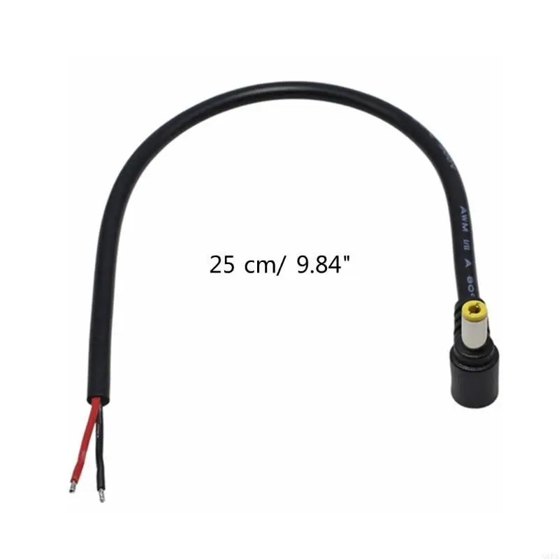 5.5 มม.2.5 มม.ปลั๊ก Bare ลวดปลายเปิดสายไฟซ่อมสาย 18 AWG 5525 Connector DC5525 pigtails
