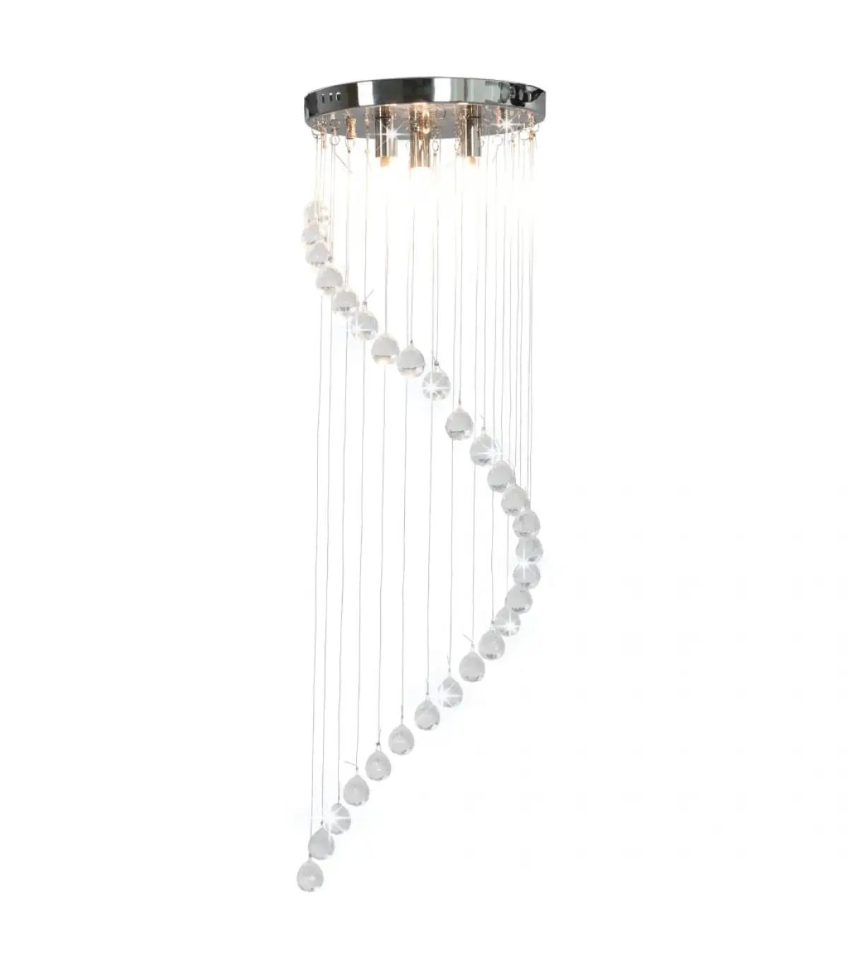 Chandeliers G9 silver crystal beaded ceiling lamp