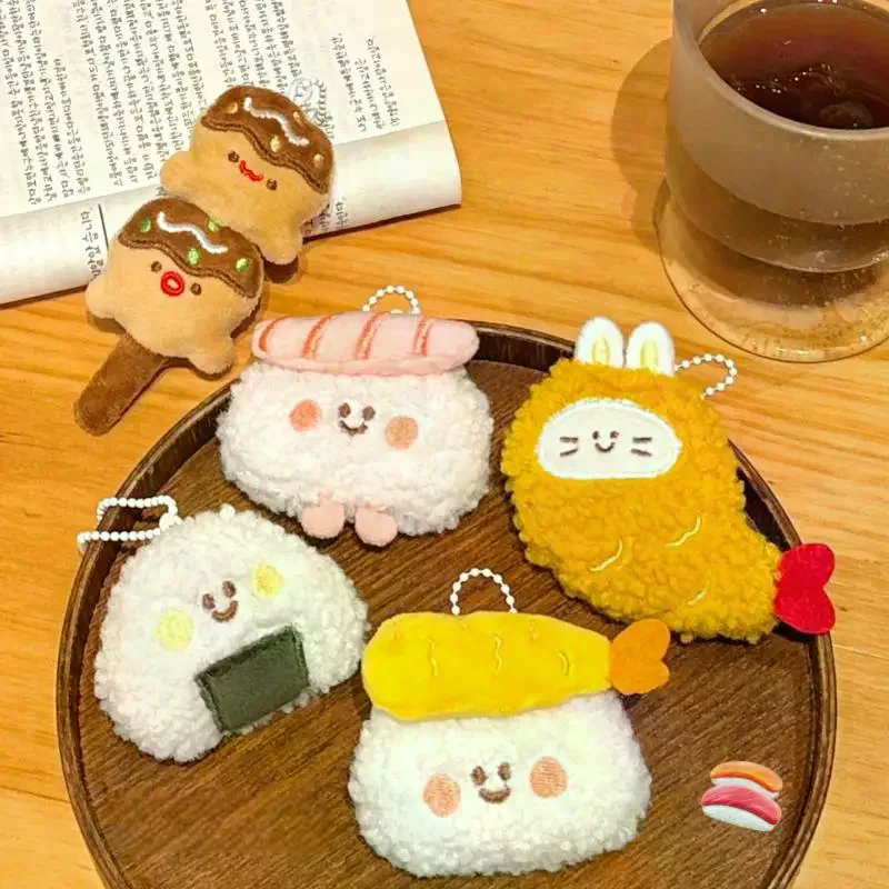 Simpatico peluche delizioso cibo portachiavi sushi ornamenti appesi zaino ciondolo decorazione accessori bambola creativa portachiavi regalo