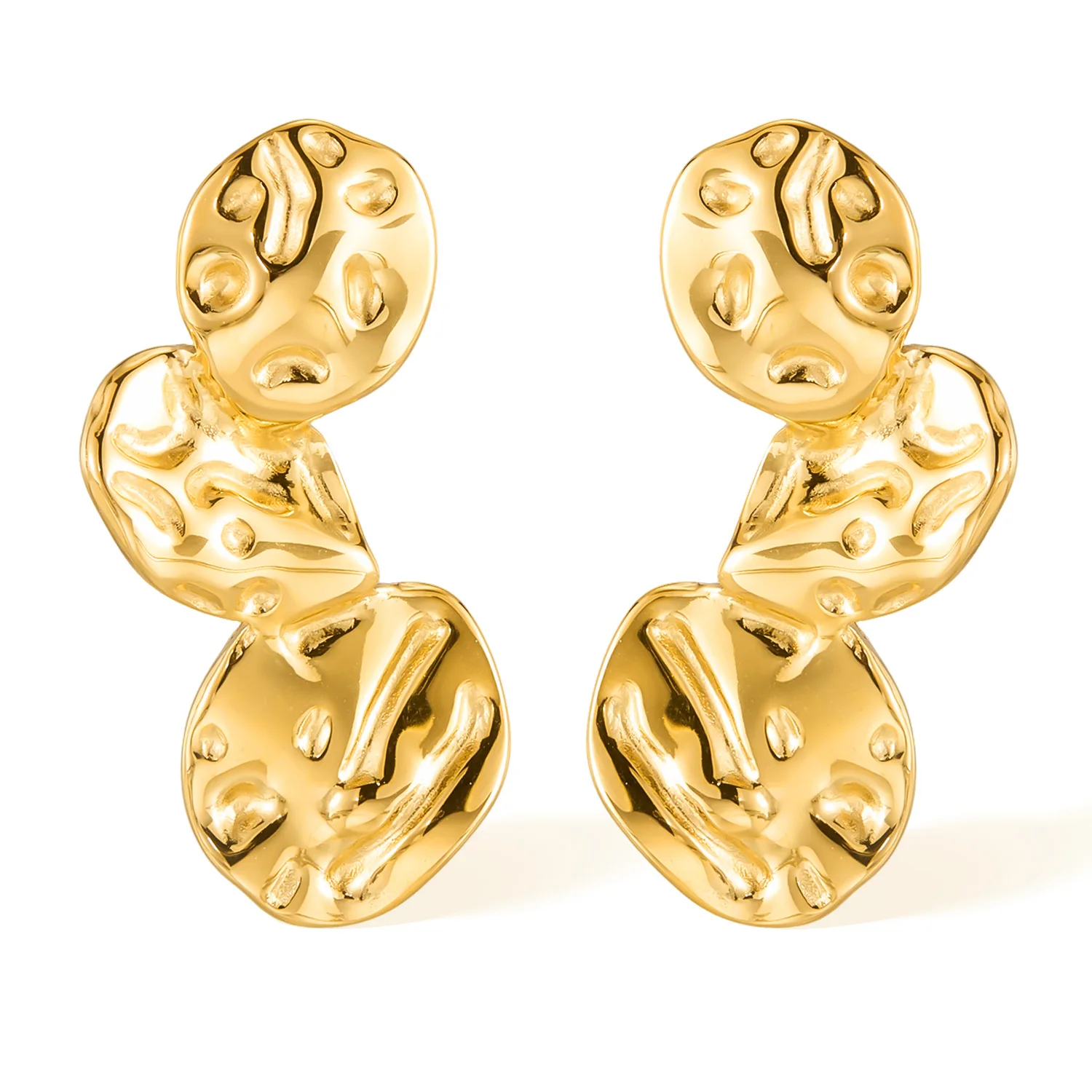 

French Elegant Earrings for Women – Stainless Steel Vintage Floral, Chic and Versatile Jewelry