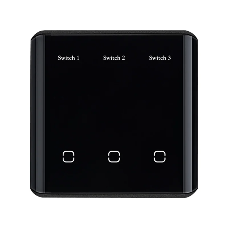

AS95-3 Gang Smart Touch Switch Zigbee 3.0 Дистанционное управление Светодиодный дисплей для дома Черная вилка европейского стандарта