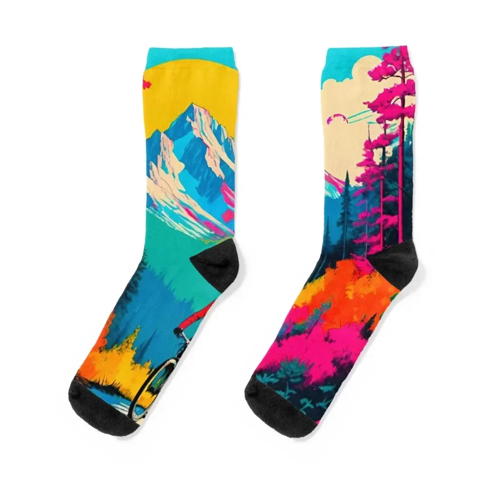 MTB Racer Descending Downhill Socks custom sports Men's snow Woman Socks Men's