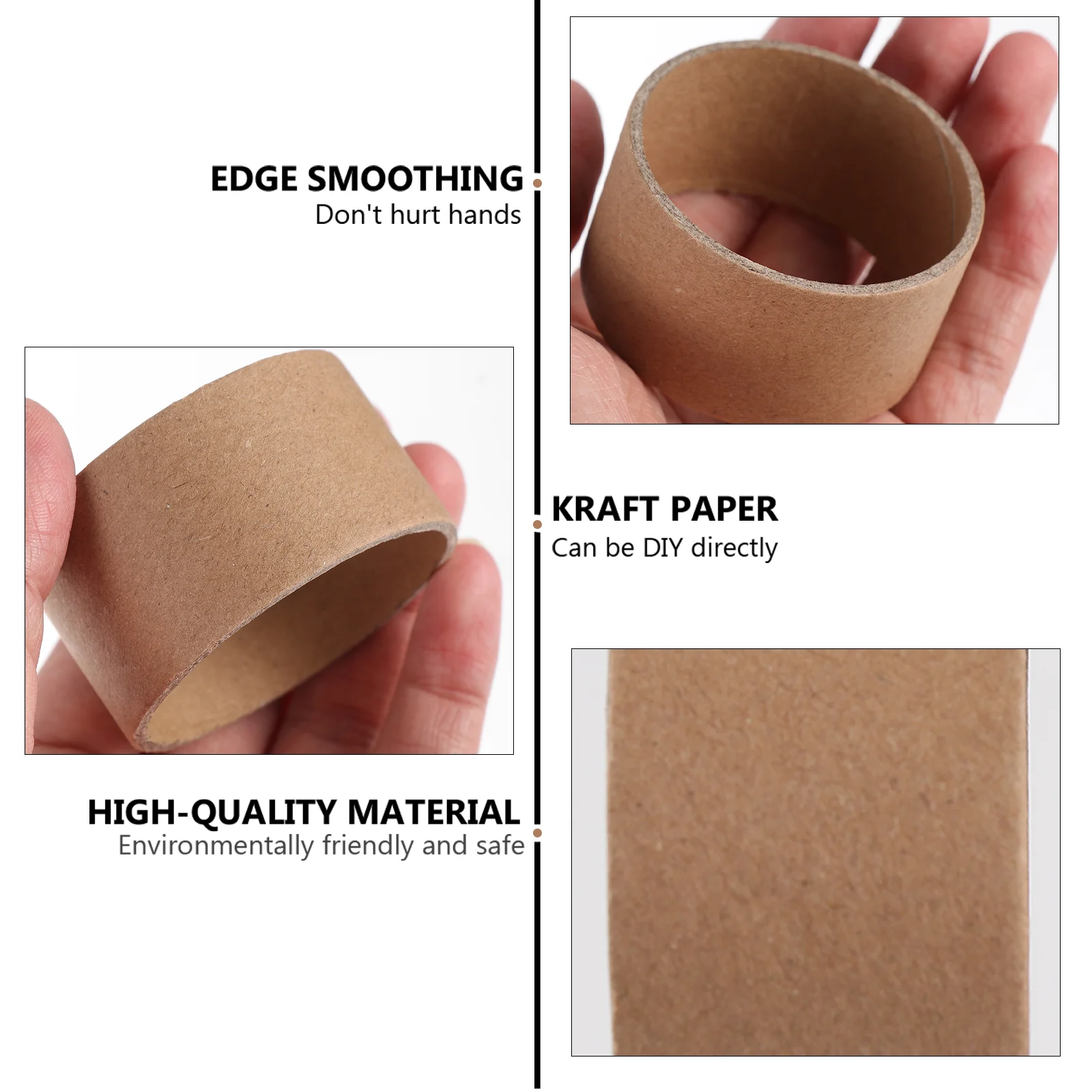 20 Pcs Handmade Paper Tube Cardboard Tubes for Crafts Kraft Brown Round Toddler