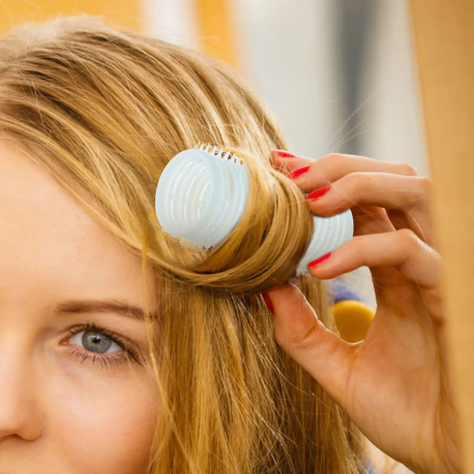 6 rouleaux à cheveux humides pour femmes, outils de coiffure, taille unique, produits de bouclage pour cheveux mouillés, fragiles