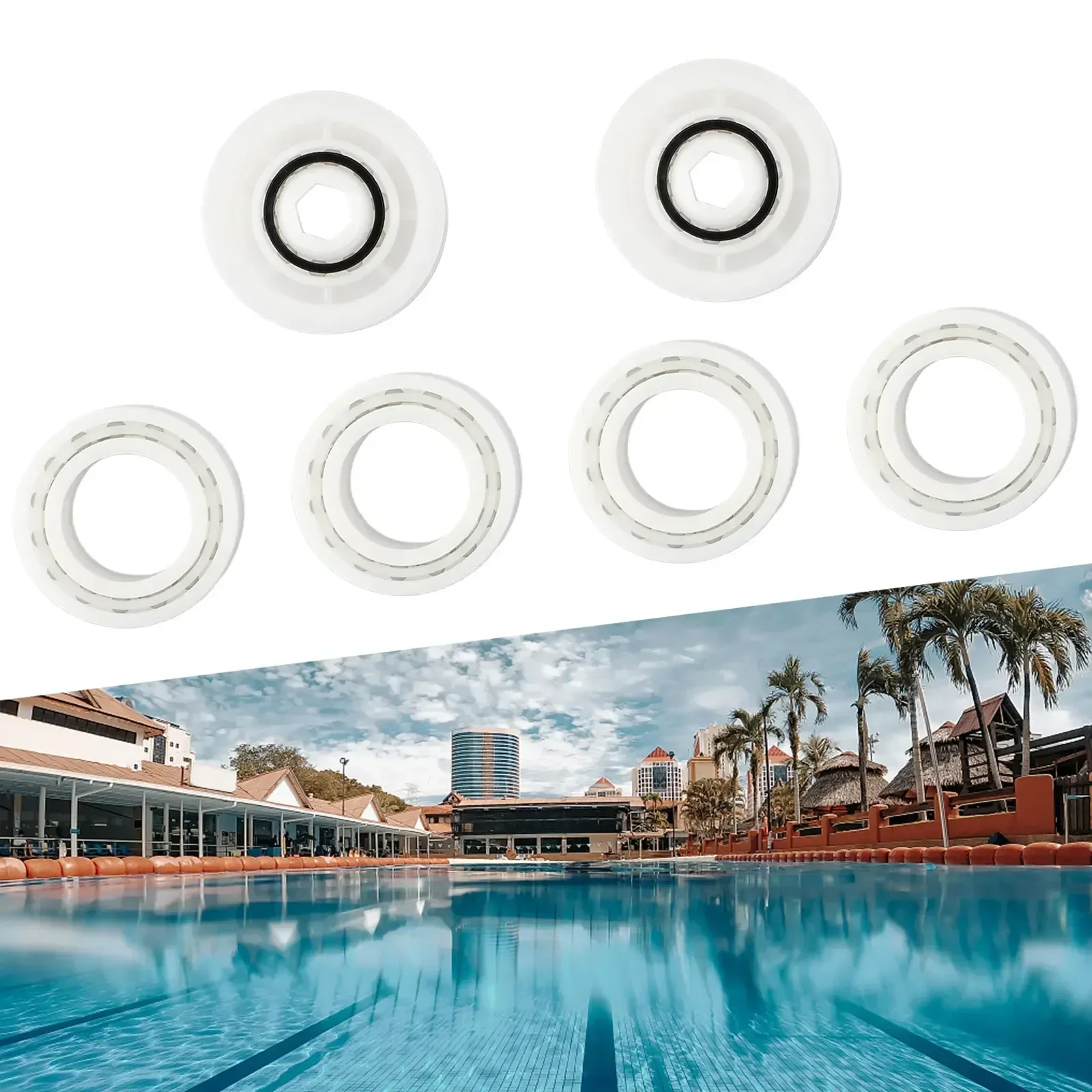 Aid Your Pool Maintenance with a Reliable Set of 4 Guide Wheels and Dual Pulley Gears Designed for CC Plus Models