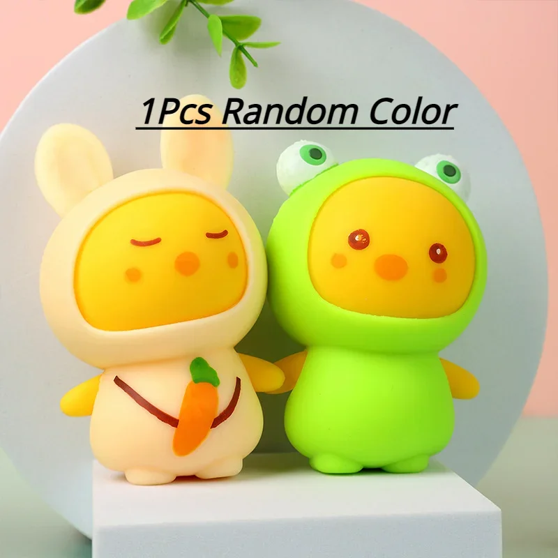 1PC Cartoon TPR Tier Kaninchen Puppe Zappeln Spielzeug Squeeze Ball Dekompression Anti-druck Bälle Zu Lindern Erwachsene kinder Spielzeug
