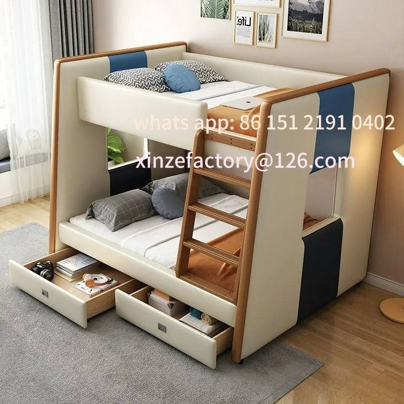 

Customizable Thickened Solid Wood Bunk Bed Two Height Children's Bunk Mother and Child Bed