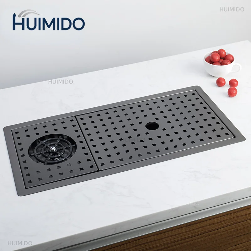 Steel Single-Bowl Kitchen Sink with Hidden Cup Washer and Narrow Basin