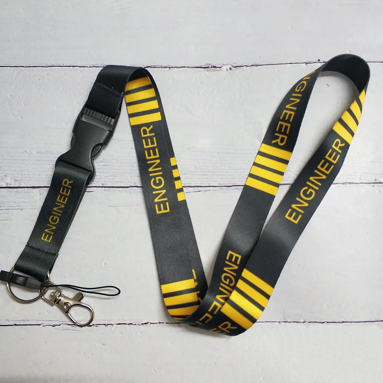 20 PCS Black Engineer Lanyards Neck Strap for Phone Neckband Lanyard for Keys ID Card Metal Plane USB Badge Holder for Aviator