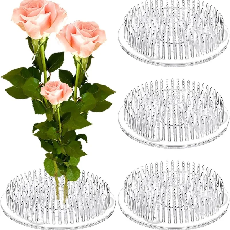 Three Suction Cup Buckle Plastic Transparent Jian Shan Flower Vase Zen Style Chinese