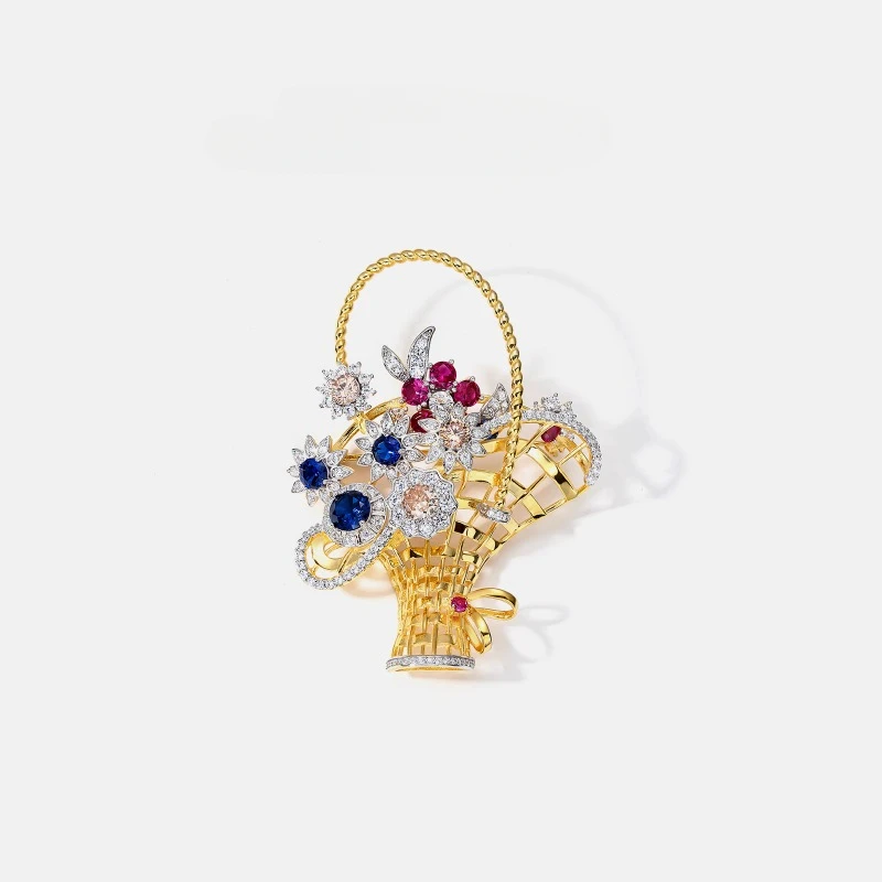

S925 brooch temperament light luxury European and American versatile exquisite fashion pin accessories