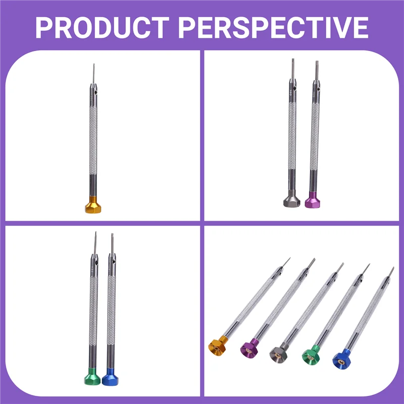 

AB34-5Pcs/Set 0.8-1.6Mm Steel Screwdriver For Watch Repairing Portable Watch Tools Band Removal With Pins Watchmaker Tools