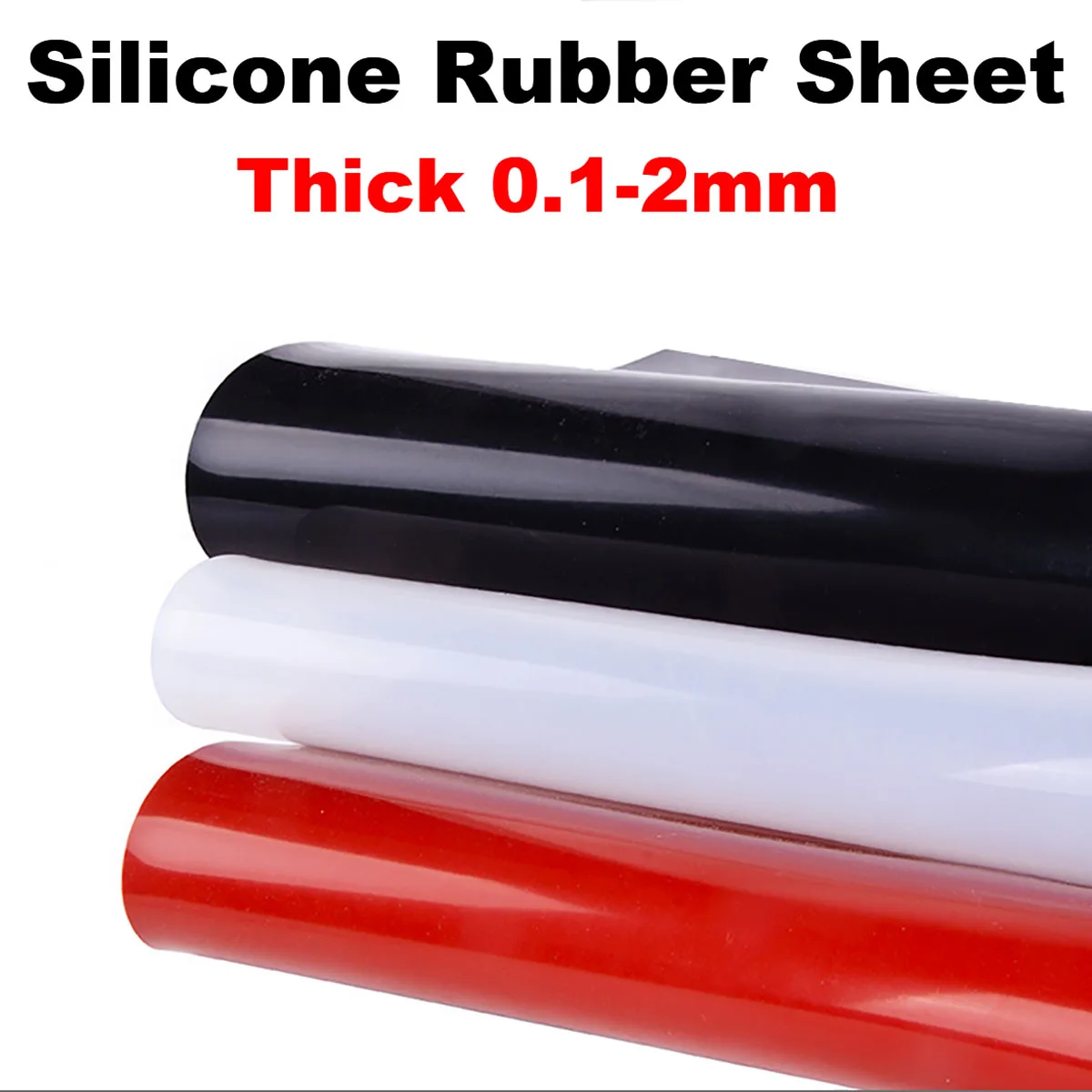 Thick 0.1-2mm Red/Black Silicone Rubber Sheet Rubber Matt Silicone Sheeting for Heat Resistance 500x500 500x1000mm