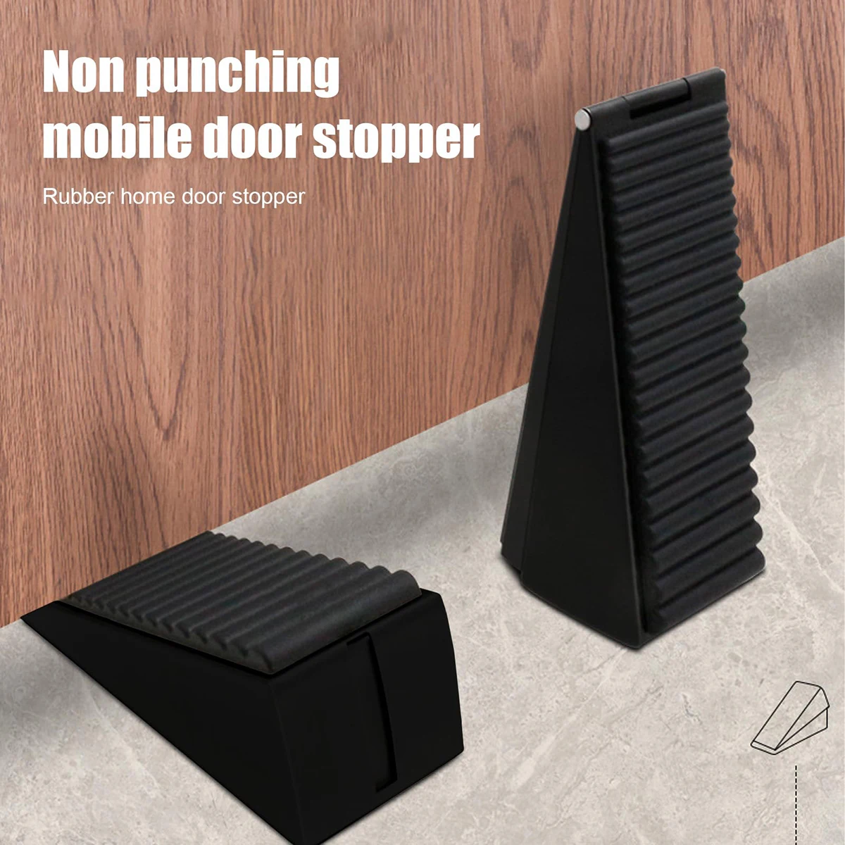 Strongest Large Door Stopper,  Door Stoppers for Bottom of Door Security, Rubber Door Stopper Wedge Floor Door Stoppers