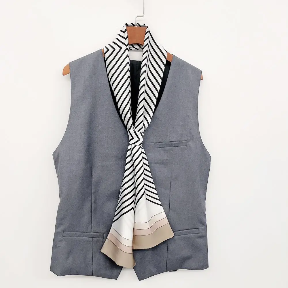 Spring Summer Long New Men's Scarf Professional Versatile Suit Layering Decorative Neck Scarf Stylish Wide Tie