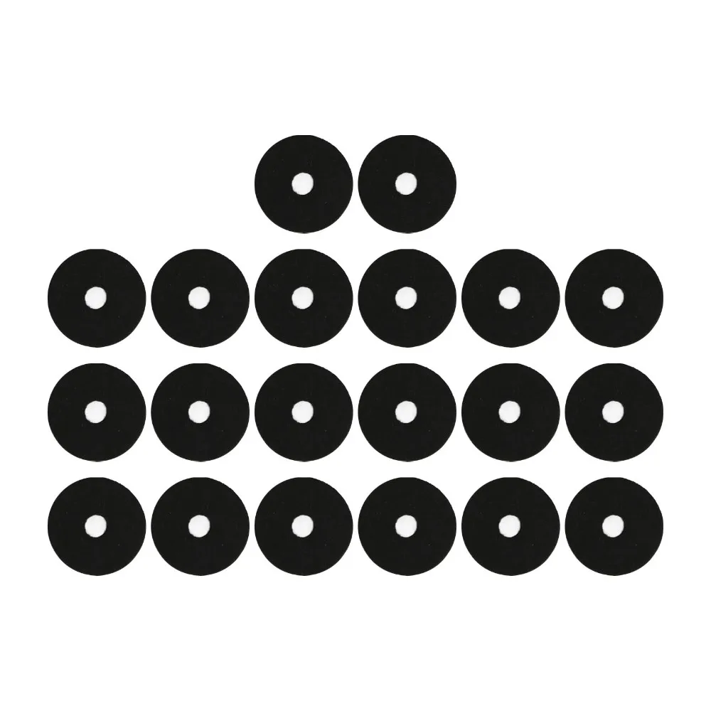 20PCS Durable Felt Cymbal Felt Washer 4cm Diameter Black And Grey Felt Washer Pads Drum Set Accessory For Drummers