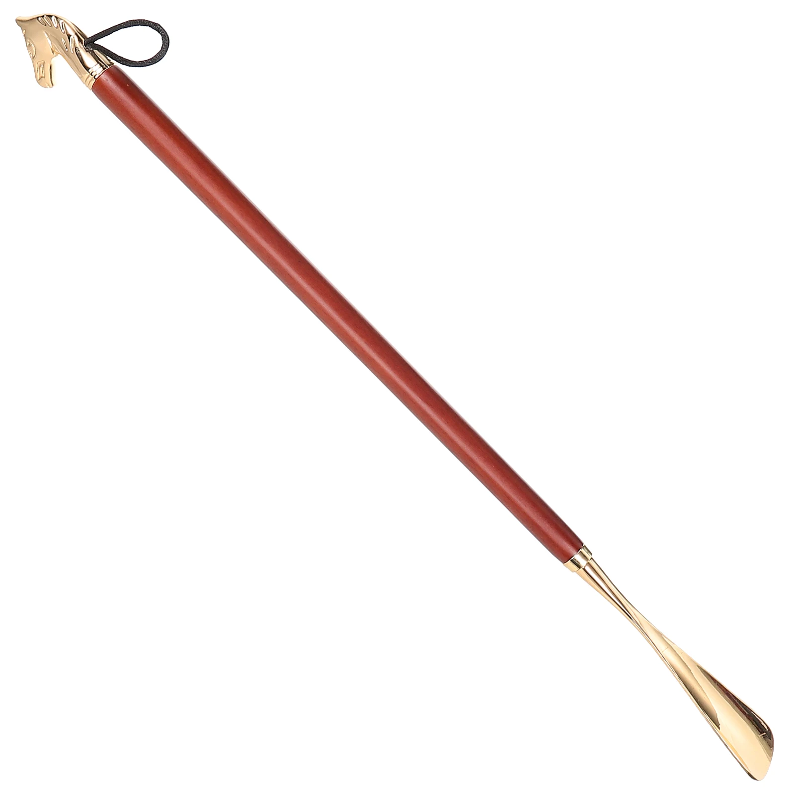 

Horse Head Shoehorn Long Handle Copper Wood Shoe Lifter for Elderly Kids Adults Easy Wear Home Travel Shoe Horn