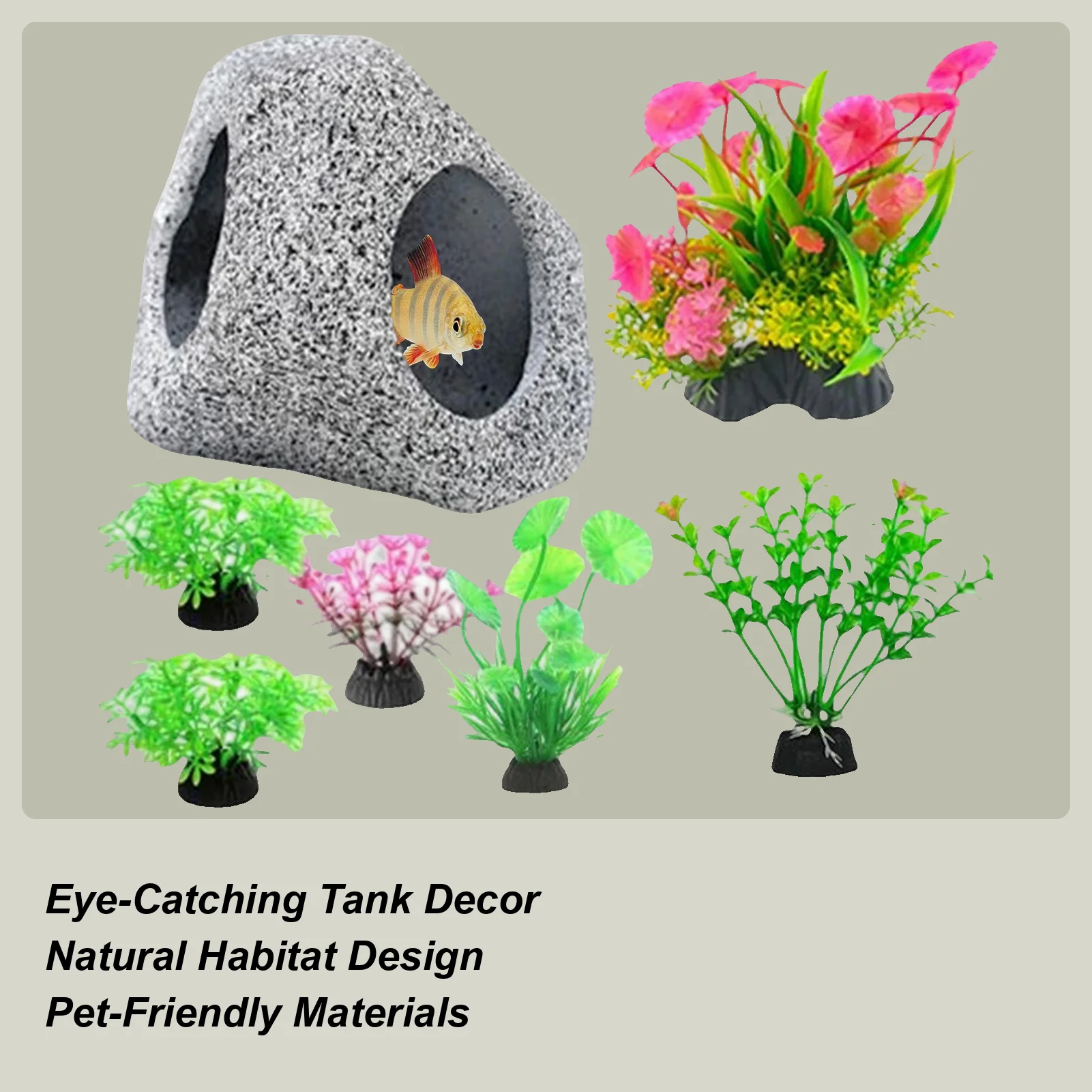 

Украшения для аквариума, керамические искусственные растения, рок-орнамент, растения для аквариума для водных домашних животных, Бетта, креветки, щенки, пресной воды